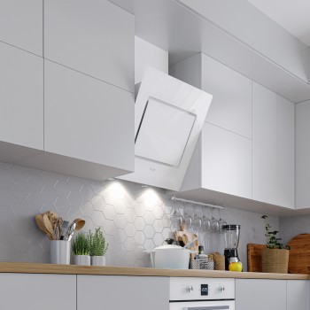 LEX Leila 600 White - Наклонная кухонная вытяжка