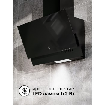 LEX Mera 500 Black - Вытяжка кухонная наклонная LEX Mera 500 Black - Вытяжка кухонная наклонная