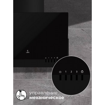 LEX Mera 500 Black - Вытяжка кухонная наклонная