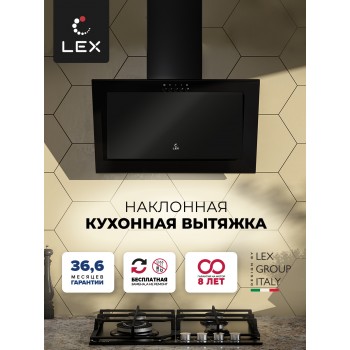 LEX Mio G 500 Black - Вытяжка кухонная наклонная