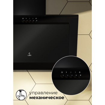 LEX Mio G 500 Black - Вытяжка кухонная наклонная