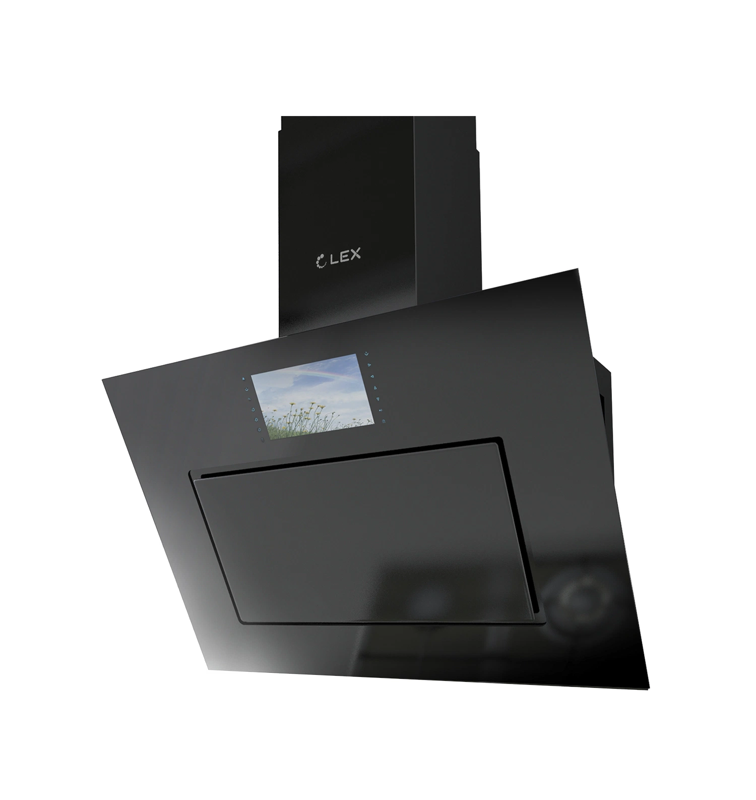 Наклонная вытяжка LEX Aurora 900 Black + Tv