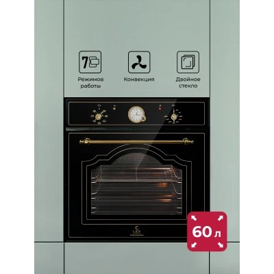 Встраиваемый духовой шкаф LEX EDM 6070 C BL Встраиваемый духовой шкаф LEX EDM 6070 C BL