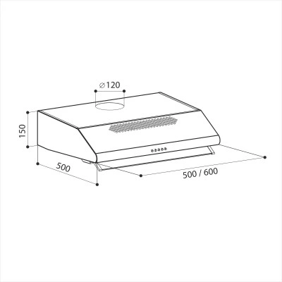 Плоская вытяжка LEX Simple 2M 600 White Плоская вытяжка LEX Simple 2M 600 White