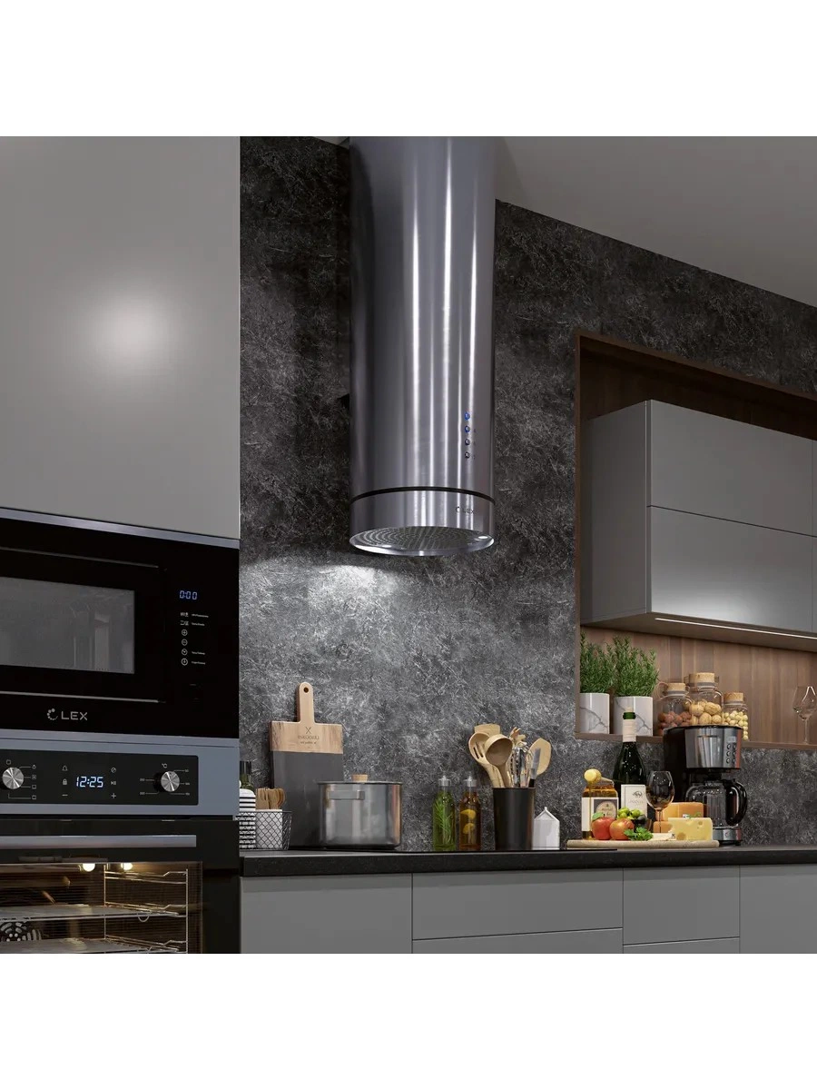 Островная вытяжка LEX Tubo Isola 350 Inox