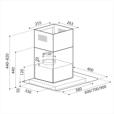 Декоративная вытяжка LEX Apollo N 600 Inox Декоративная вытяжка LEX Apollo N 600 Inox
