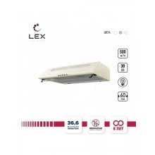 Плоская вытяжка LEX Simple 600 Ivory Light (Белый антик)