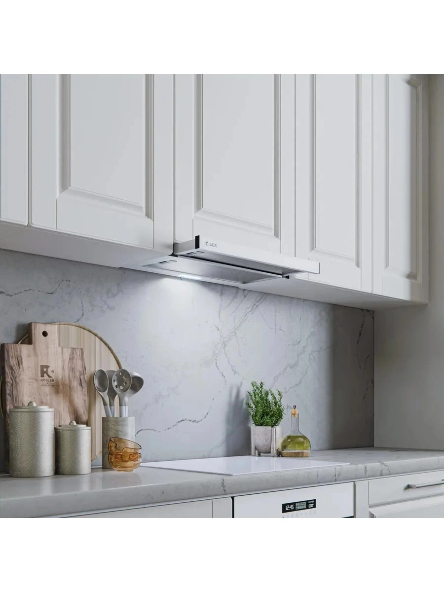Вытяжка кухонная встраиваемая LEX HIDE 600 WHITE