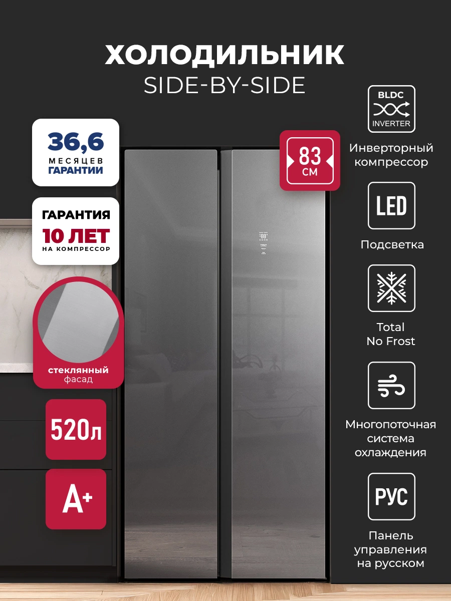 Холодильник LEX LSB520SlGID