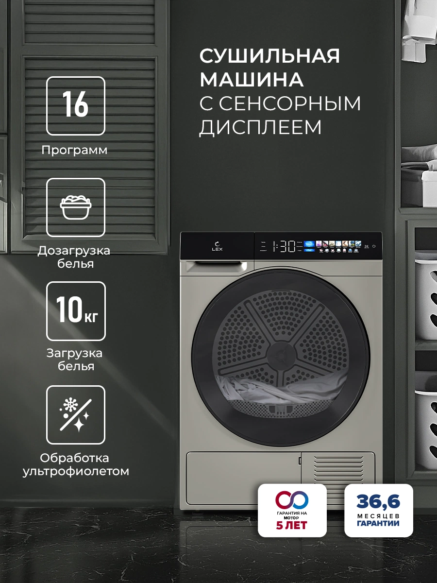 Сушильная машина LEX LDM12GrBlThD