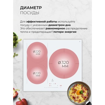 Варочная панель индукционная LEX EVI 631A WH