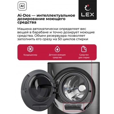Стирально-сушильная машина LEX LWM10714LuxIDD Стирально-сушильная машина LEX LWM10714LuxIDD