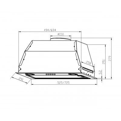 Встраиваемая вытяжка LEX GS BLOC P 900 Black Встраиваемая вытяжка LEX GS BLOC P 900 Black