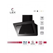 Наклонная вытяжка LEX Mika 500 Black