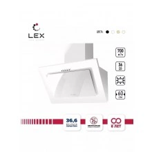 Наклонная вытяжка LEX Mika 600 White