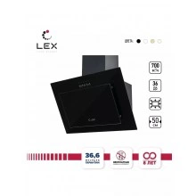 Наклонная вытяжка LEX Mika G 500 Black