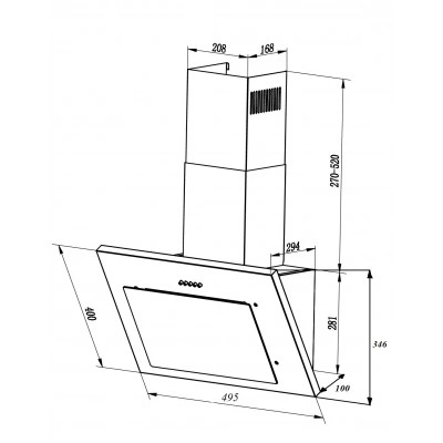Наклонная вытяжка LEX Mika 500 Ivory Light Наклонная вытяжка LEX Mika 500 Ivory Light