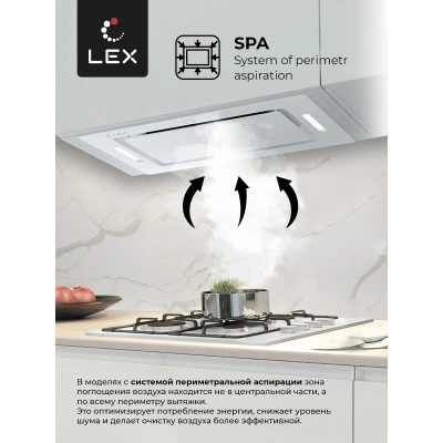 Встраиваемая вытяжка LEX GS BLOC GS 600 White Встраиваемая вытяжка LEX GS BLOC GS 600 White