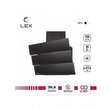Наклонная вытяжка LEX RIO G 600 Black