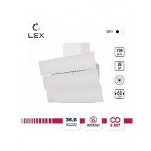 Наклонная вытяжка LEX RIO G 600 White