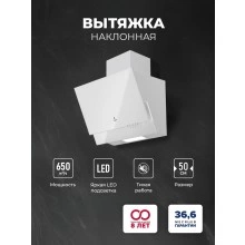 Наклонная вытяжка LEX Mera 500 White