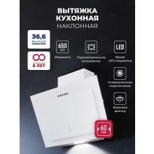 Наклонная вытяжка LEX Mio 600 White