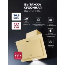 Наклонная вытяжка LEX Mio G 600 Ivory