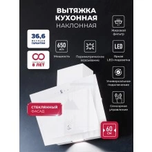 Наклонная вытяжка LEX Mio GS 600 White