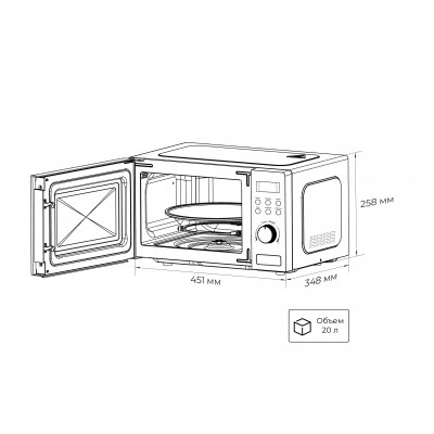 Микроволновая печь LEX FSMO D.01 BL Микроволновая печь LEX FSMO D.01 BL