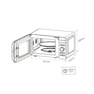 Микроволновая печь LEX FSMO D.03 BL Микроволновая печь LEX FSMO D.03 BL