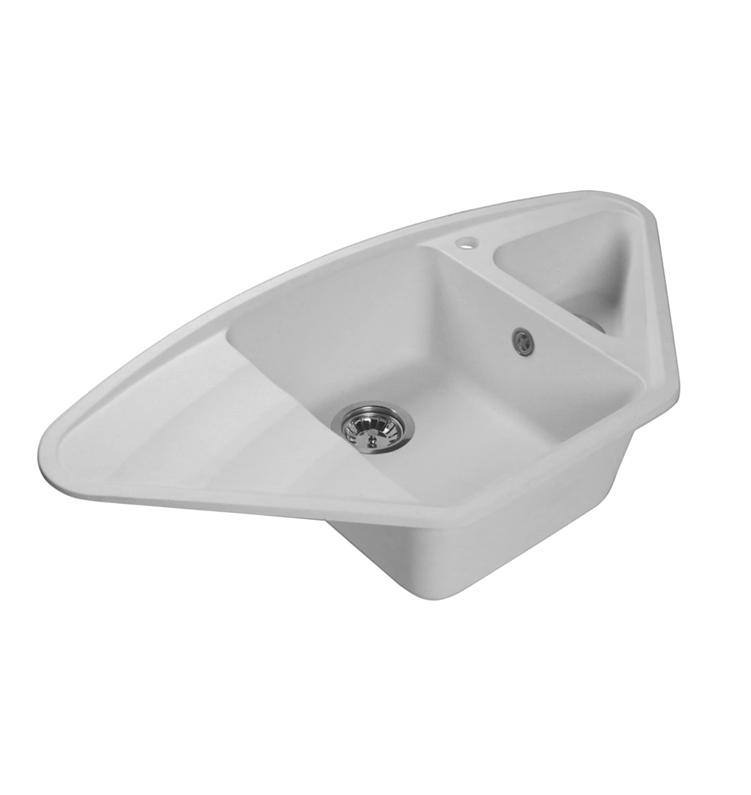 Мраморная кухонная мойка LEX Haruna 950 White