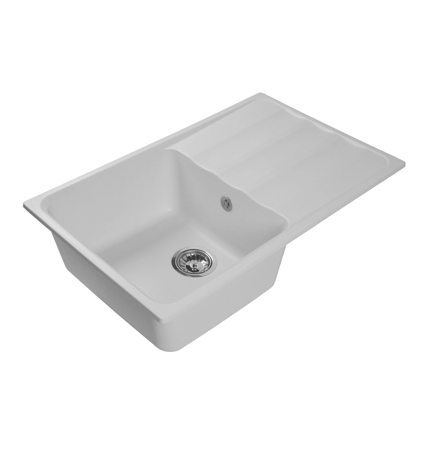 Мраморная кухонная мойка LEX Lucerne 780 White