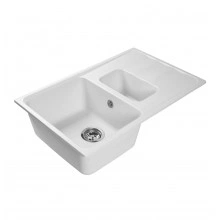 Мраморная кухонная мойка LEX Maggiore 780 White