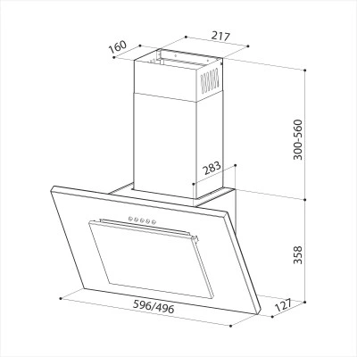 Наклонная вытяжка LEX Mini S 500 Inox Наклонная вытяжка LEX Mini S 500 Inox
