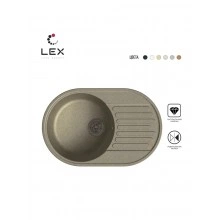 Кварцевая кухонная мойка LEX Como 740 Sand