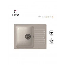 Кварцевая кухонная мойка LEX Garda 620 White