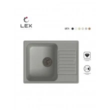 Кварцевая кухонная мойка LEX Garda 620 Space Gray