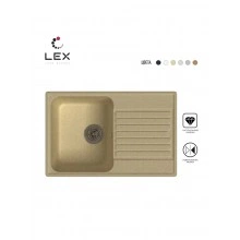 Кварцевая кухонная мойка LEX Geneva 740 Ivory