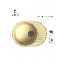 Кварцевая кухонная мойка LEX Orta 620 Ivory