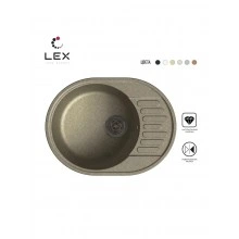 Кварцевая кухонная мойка LEX Orta 620 Sand