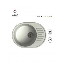 Кварцевая кухонная мойка LEX Orta 620 Space Gray