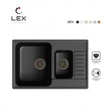 Кварцевая кухонная мойка LEX St.Moritz 740 Black