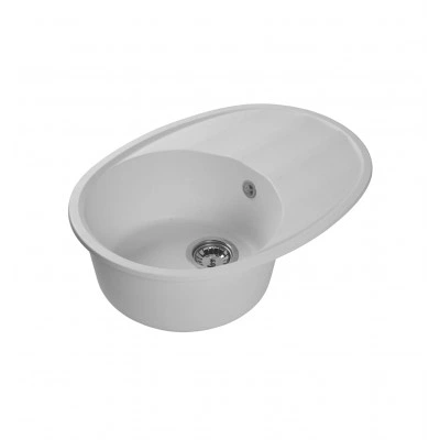 Мраморная кухонная мойка LEX Laguna 680 White Мраморная кухонная мойка LEX Laguna 680 White