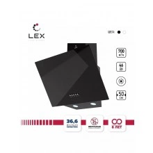 Наклонная вытяжка LEX Meta 500 Black