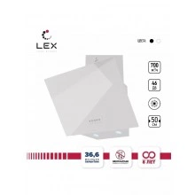 Наклонная вытяжка LEX Meta 500 White