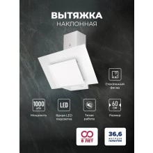 Наклонная вытяжка LEX Mira GS 600 White