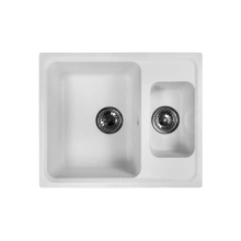 Мраморная кухонная мойка LEX Zurich 590 White